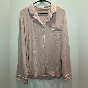 Cozy Earth pink long sleeve pajama top